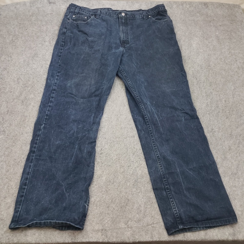 VINTAGE Faded Glory Jeans Mens 44x32 Blue Straight Relaxed Pockets Adult *